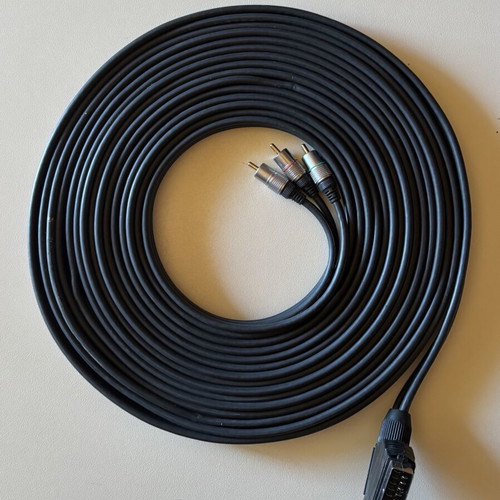 SCART to 3xRCA cable, 10 meters, HQ Silver Series