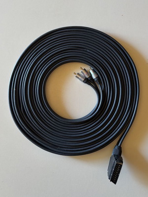 SCART to 3xRCA cable, 10 meters, HQ Silver Series