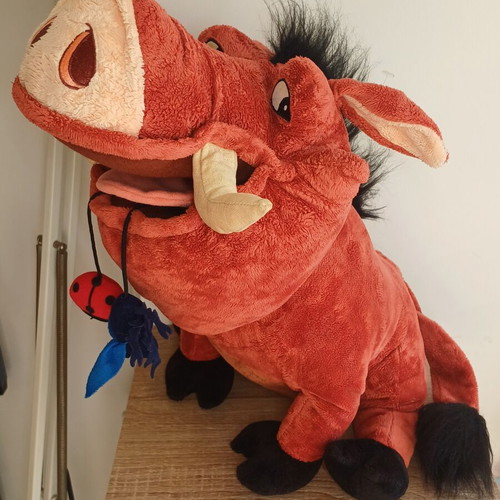 Lion King Pumba plush toy from Disneyland Paris, 60cm