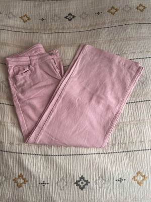 Дънки H&M розови с широк крачол, като нови, размер 46/14