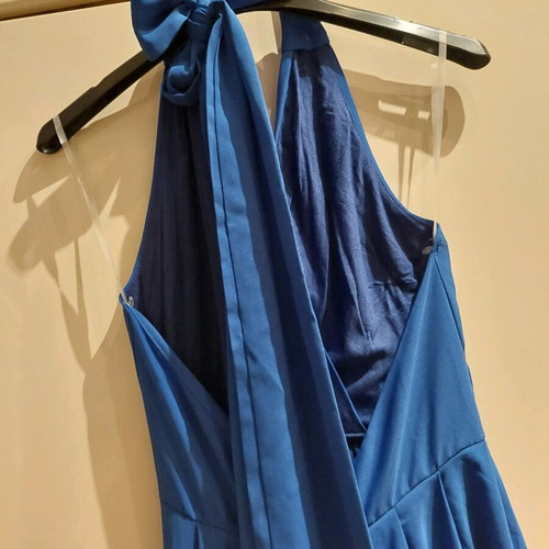 Maxi dress like new, blue, size S, backless with slit