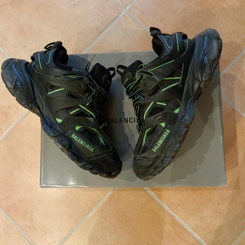 Balenciaga Track sneakers, green and black, size 38 EU