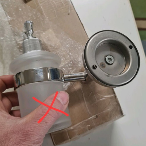 Inox bathroom dispenser holder like new