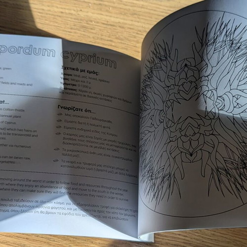 My Cape Greco Mandala Birds Colouring Book new, English and Greek
