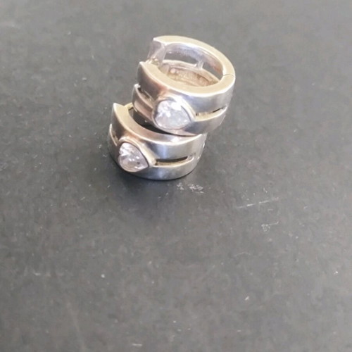 Silver 925 vintage Folli Follie earrings like new with gold stud