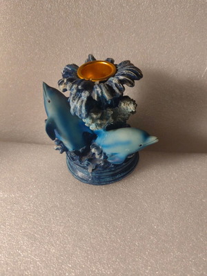 Candle Holder with Dolphins used, good condition