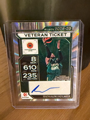 Κάρτα Panini Contenders Euroleague 2025-26 Richaun Holmes silver auto Panathinaikos καινούργιο