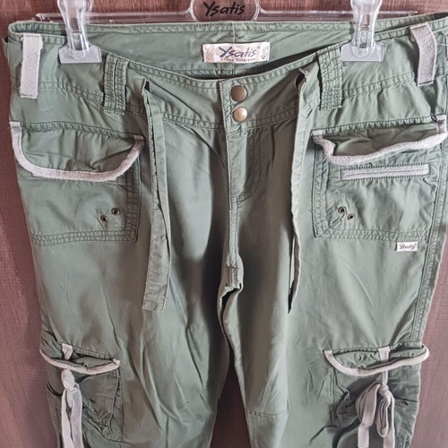Ysatis cotton capri pants used khaki size M