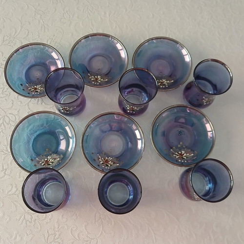 Tea Glasses Set of 6 from Constantinople iridescent, like new