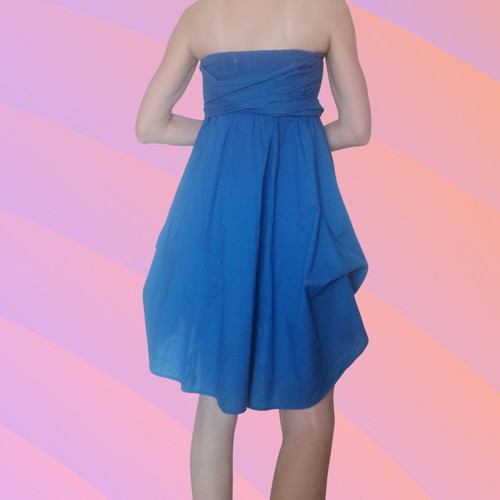 ASOS Blue Strapless Dress like new, size S 36