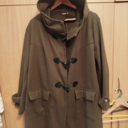 Shein Montgomery Coat with Hood New, Olive Color