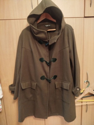 Shein Montgomery Coat with Hood New, Olive Color