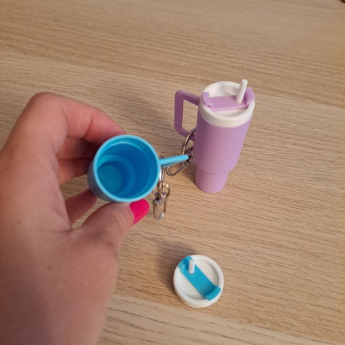 Mini Charm keychains small thermos, pack of 2