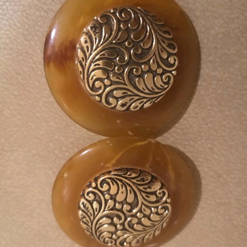Vintage large Faux bijoux earrings like new, Made in Italia