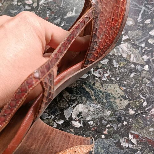 Vintage handmade leather sandals used size 39