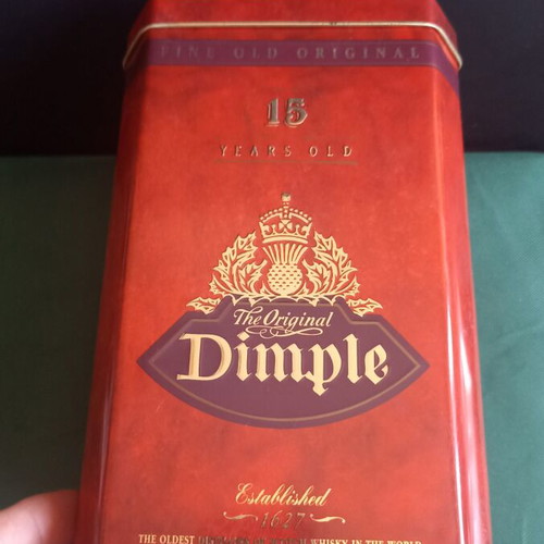 Vintage Dimple Whisky Tin Box 90s, like new