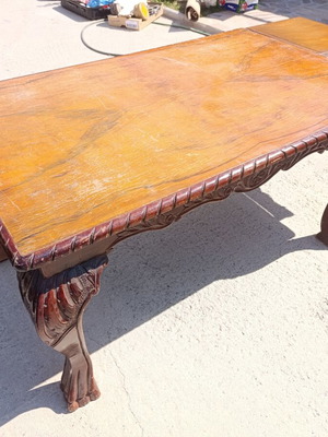 Chippendale Classic Dining Table used, solid wood, double extension