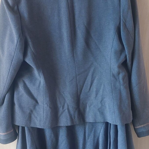 Vintage women's suit with asymmetric skirt like new, brown