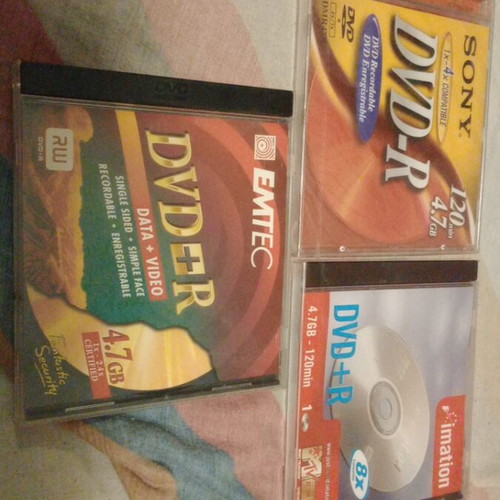 DVDs for recording new, pack of 3