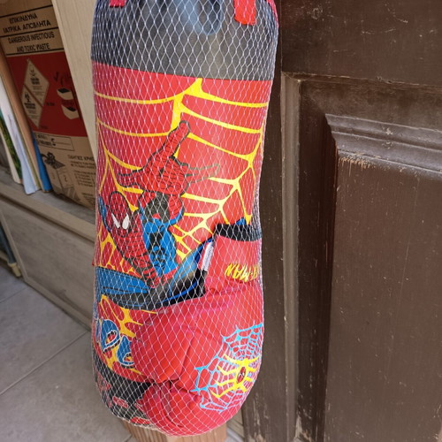 Spiderman boxing bag with gloves for kids, new