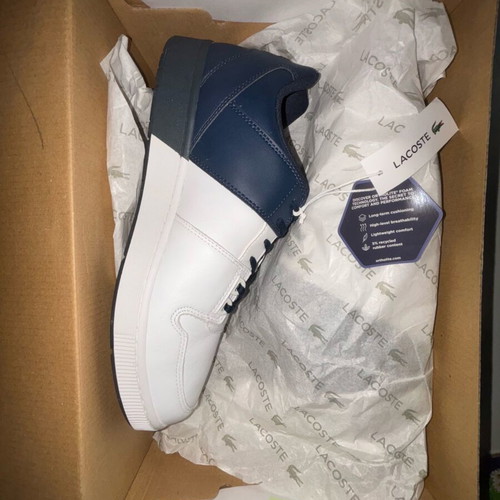 Lacoste men's sneakers new, white and blue, size 44