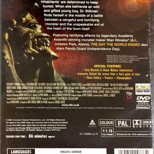 The Day The World Ended DVD used, action sci-fi movie with subtitles