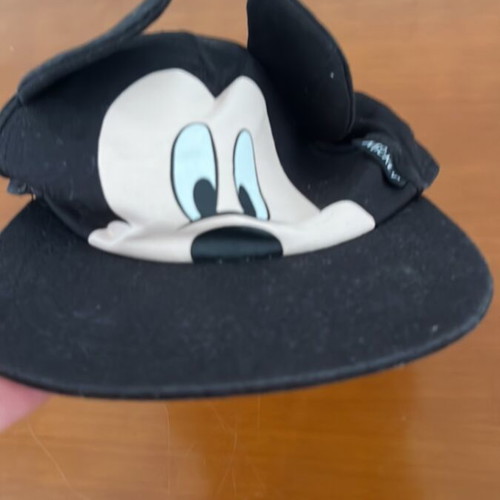 Mickey hat with ears like new, 9-12 months, H&M black beige