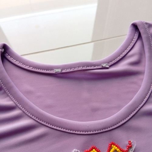 Purple t-shirt used with bead wear, size M