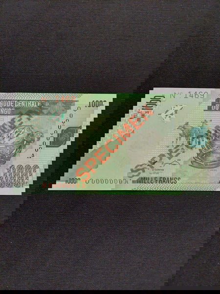 SPECIMEN. CONGO 1000 FRANCS.