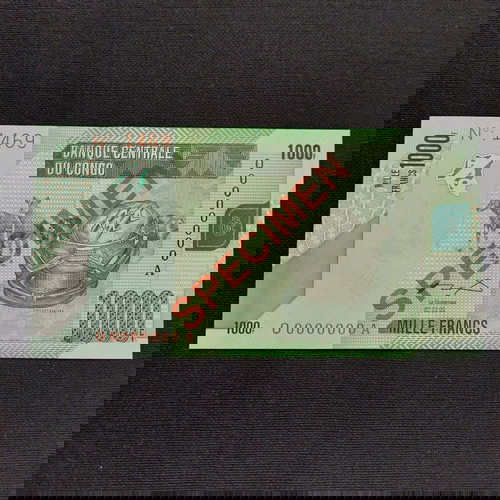SPECIMEN. CONGO 1000 FRANCS.