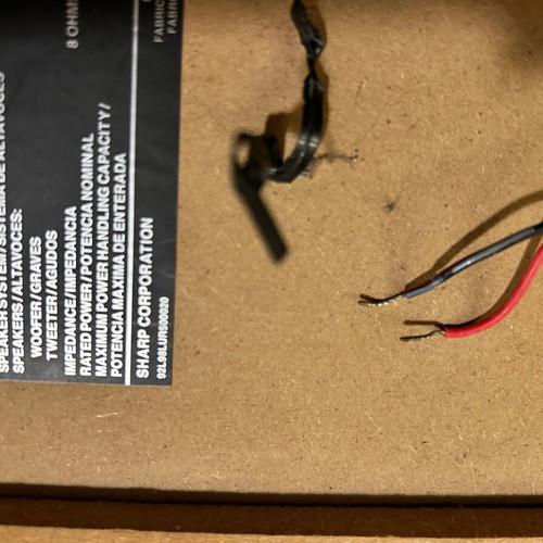 Sharp CP-UR5H speakers used, 2x 10 watt rated power