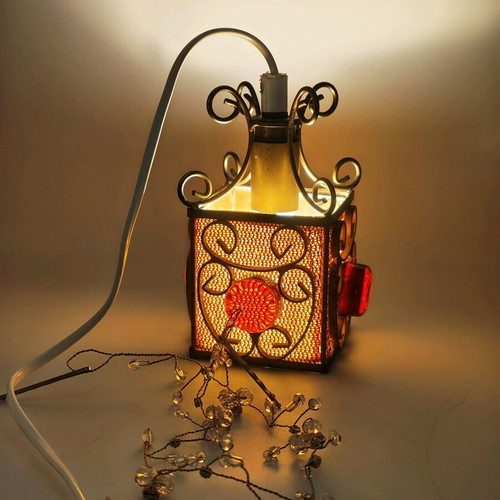 Retro Swedish ceiling lamp used, vintage design
