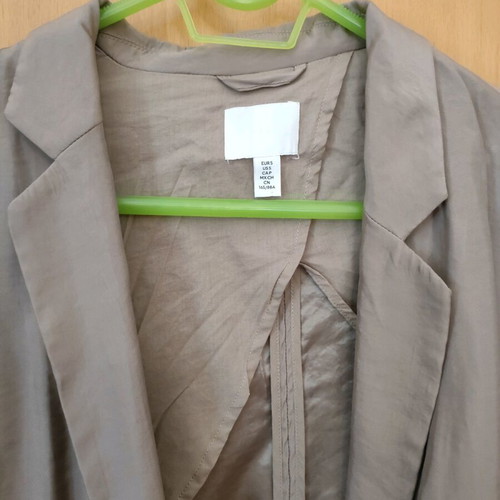 H&M satin jacket like new, size S, beige brown