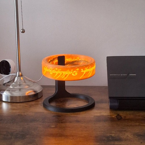 The One Ring Lamp like new with LED light and switch