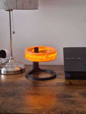 The One Ring Lamp like new with LED light and switch