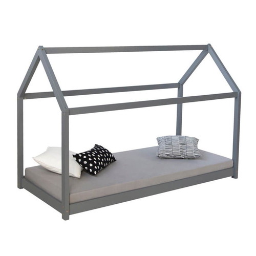Teepeelicius Montessori children's bed, pine wood, grey