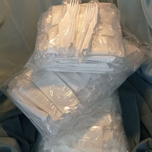 Disposable Cutlery Sets with Napkin, Pack of 270, New