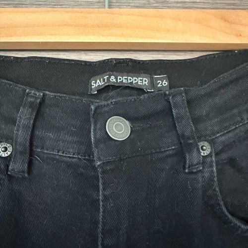 Salt&pepper jeans black denim like new, slim fit, size S