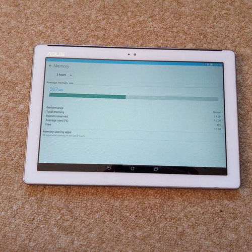Asus ZenPad 10 tablet used, model P023(Z300C), 16GB, 10.1 inch