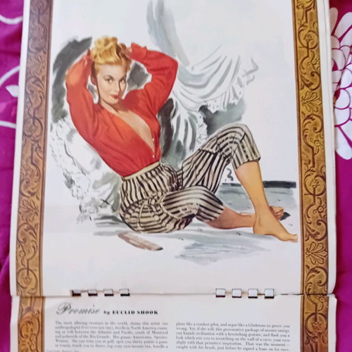 Esquire Girl 1948 calendar used with 12 vintage designs