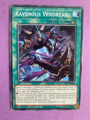 Ravenous Vendread Yu-Gi-Oh Card like new