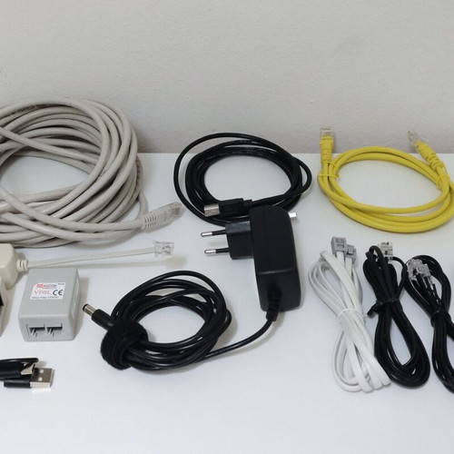 Various cables like new including USB, Ethernet, phone, VDSL splitter