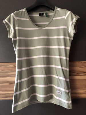 G-Star Raw women's t-shirt used, size M, white and green