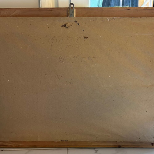 Vintage painting used, handmade oil on canvas