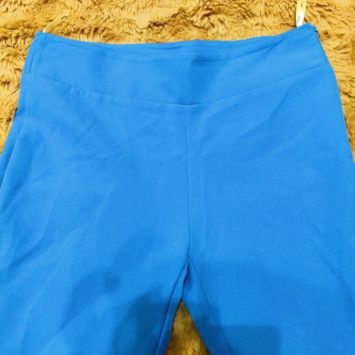 Blue asymmetrical straight slim fit pants like new