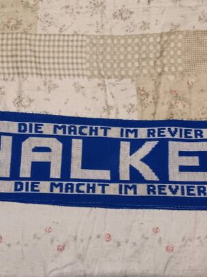 Αυθεντικό κασκόλ Schalke μεταχειρισμένο, διπλής όψης ποδοσφαίρου