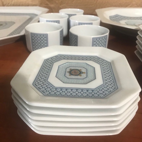 Bernardaud Limoges France Galapagos set like new with porcelain plates and cups