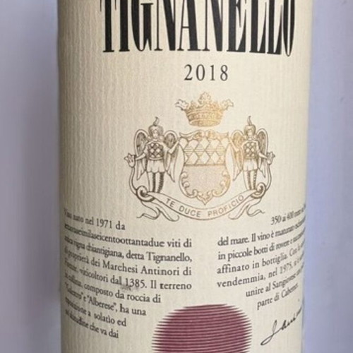 Super Tuscan Tignanello 2018 bottle 0.75L new