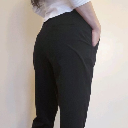 Mango black mid-rise straight pants like new, size M
