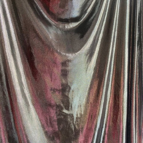 Pour Moi Metallic Glossy Mirror Blouse like new, silver, size M